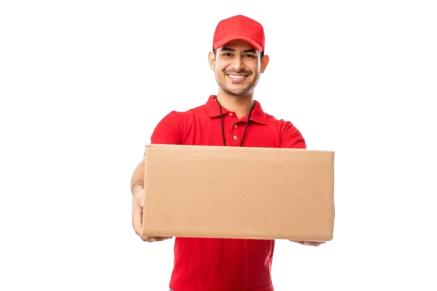 handsome young man wearing red uniform delivering package white background_662251 2928 removebg preview